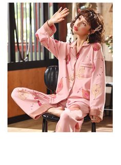 combed cotton pajamas women's cardigan long sleeve sleepwear for Autumn and winter Spring Long Sleeve Sleepwear For Pajama Party, Spring Long Sleeve Pajama Party Sleepwear, Spring Long Sleeve Loungewear Sleepwear, Long Sleeve Spring Loungewear Sleepwear, Spring Long Sleeve Sleepwear For Loungewear, Spring Long Sleeve Sleepwear, Relaxed Fit Long Sleeve Winter Sets, Winter Long Sleeve Relaxed Fit Sets, Winter Sets With Relaxed Fit And Long Sleeves