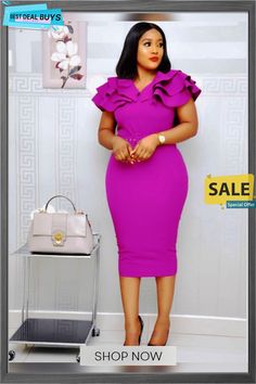 Office Ruffle Peplum Bodycon Dresses with Belt Chic Ruffled Bodycon Dress For Office, Spring Solid Color Bodycon Dress With Ruffles, Spring Solid Bodycon Dress With Ruffles, Spring Bodycon Dress With Ruffles, Fitted Purple Ruffle Dress With Ruffle Hem, Elegant Purple Ruffle Dress, Knee-length Ruffle Mini Dress For Office, Knee-length Ruffled Mini Dress For Office, Knee-length Ruffles Mini Dress For Office