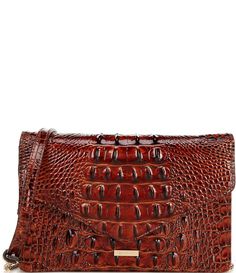 From the Melbourne Collection by BRAHMIN&#x2C; the Wendy Crossbody Bag features:LeatherFlap magnet closureAdjustable/removable chain leather strapInterior zip pocketApprox.: 9.25" W x 6" H x 1.5" DImported.Due to the nature of the materials used&#x2C; each Brahmin product is one-of-a-kind. Variances in the pattern and texture of your bag may occur. Brown Crossbody Flap Bag With Magnetic Closure, Cognac Crossbody Bag With Magnetic Closure, Brown Textured Leather Crossbody Flap Bag, Formal Brown Flap Bag With Mobile Phone Pocket, Pattern And Texture, Dillard's, Leather Chain, You Bag, Melbourne