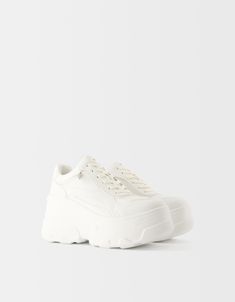 XL platform sneakers - BSK Teen Bershka Sneakers, Chunky Platform Sneakers, Trendy Footwear, Fashion Trainers, Naked Wolfe, Vans Sneakers (men), Chunky Trainers, Trending Sandals, Trainers Fashion