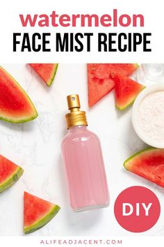 This watermelon face mist recipe is a must-have for your collection of watermelon skin care products. Move over drugstore skincare – this easy DIY face spray will make your skin glow with the power of real watermelon extract. Tip: you can also use it as a fruity scented watermelon setting spray for makeup!
 ... less Easy Diy Skincare Products, How To Make Homemade Beauty Products, How To Make Your Own Skin Care, How To Make Homemade Skin Care Products, Diy Face Spray For Glowing Skin, Diy Face Products, Diy Selfcare Products, Watermelon Gift Ideas, Homemade Skin Care Recipes Diy Easy