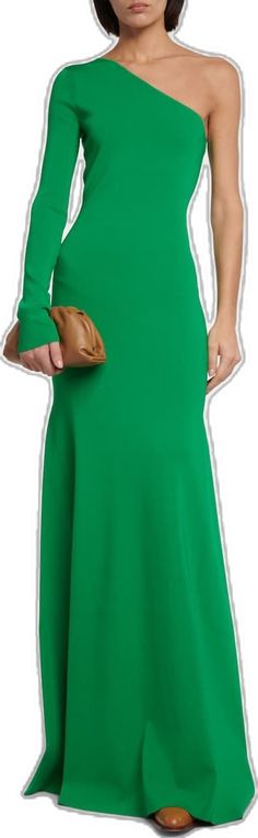 Elegant Green Maxi One Shoulder Dress, Elegant Fall Dresses With Asymmetrical Skirt, Chic Long One Shoulder Formal Dress, Chic Long One Shoulder Dress For Formal Events, Chic Midi Dress For Evening, Chic Long Skirt Midi Dress For Evening, Elegant Green One-shoulder Stretch Dress, Elegant One-shoulder Fall Maxi Dress, Elegant One-shoulder Maxi Dress For Fall