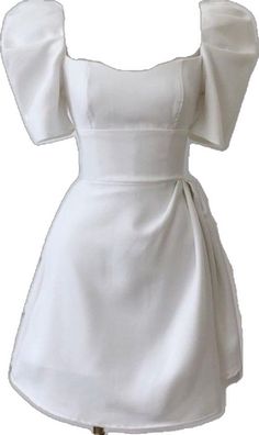 White A-line Mini Dress For Party, White A-line Cocktail Dress, Fitted Short Sleeve Dress For Homecoming, White Dresses For Summer Banquets, White Mini Dress With Fitted Bodice And Back Zipper, White Evening Dress With Fitted Bodice For Summer, White Mini Dress With Back Zipper And Fitted Bodice, Solid Fitted Mini Dress For Banquet, White Summer Dresses For Banquets