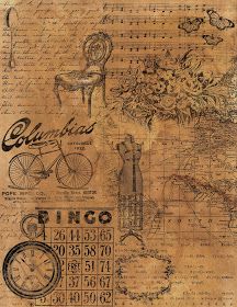 an old map with various things on it and some words written in the middle, including a clock