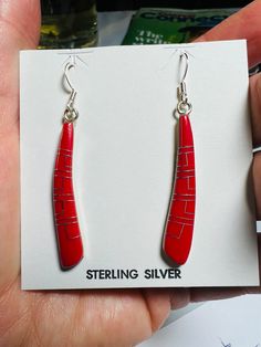 *Brand new *Handmade *Sterling Silver Red coral inlay earrings *Gemstone: Red coral stone *Jewelry ship in gift box *Cabochon may vary color *Free shipping in USA *Ready to ship Thank You For Looking ,And Check Out More Items In My Etsy Shop For More Great Deals, Also We Add More Jewelry To Etsy Shop Https://www.etsy.come/shop/abq925 Red Sterling Silver Jewelry With Inlay, Red Dangle Earrings Stamped 925, Dangle Inlay Earrings For Gifts, Dangle Earrings With Inlay For Gift, Inlay Dangle Earrings For Gift, Gift Dangle Earrings With Inlay, Oyster Jewelry, Red Coral Jewellery, Spiny Oyster Jewelry