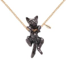 PRICES MAY VARY. Material:Zinc alloy,real gold plating Cat size:0.91*0.39inches/2.3*1cm, Chain length:16inches/41cm+extend 2inches/5cm Simple personalized design can add more charm for you. GREAT AS A GIFT:Provide an elegant jewelry gift box, this beautiful necklace would be great gift for that special someone in your life. Buy the necklace for your girlfriend, wife, daughter, mom,grandmother, aunt, sister, female friend, best friend. The perfect present for the any occasion, whether it is for M Black Cat Necklace, White And Black Cat, Hanging Necklaces, Cat And Mouse, Cat Necklace, Female Friends, Beautiful Necklace, Elegant Jewelry, Jewelry Gift Box