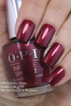 Christmas Red Nails, Hairstyles Christmas, Opi Nail Colors, Opi Infinite Shine, Nails Colors, Red Nail, Colorful Nail Designs, Fabulous Nails, Glitter Gel