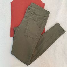 New Without Tags! Divided By H&M Absolutely Adorable Green Army Cargo Style Skinny Pants Size Us 6 Pant Jumpsuit, Pants For Women, Green, Pants, Women Shopping, Color