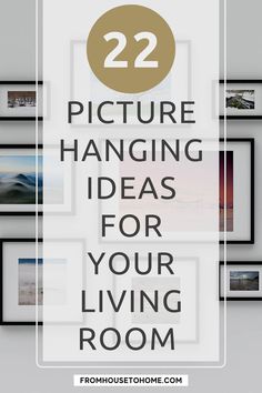 Do you have a blank wall in your home? If so, then these gallery wall ideas are perfect for you! These picture walls will give you inspiration and show just how versatile art and decor can be. It doesn't matter what style of art you enjoy; there's an idea here that'll fit perfectly with your home decorating needs. Pictures On Walls Ideas, Picture Wall Ideas Around Window, Picture Frame Wall Collage Layout, Small Space Picture Wall, Placing Pictures On Wall Layout, Paintings Layout On Wall, Wall Arrangements For Pictures, Picture Grouping Ideas, Gallery Wall With Landscape Photos