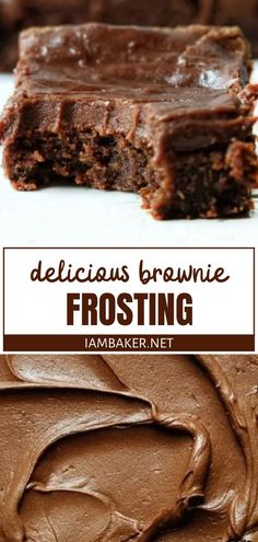 delicious brownie frosted with chocolate icing is the perfect dessert