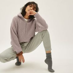 Women’s Felted Merino Half-Zip Sweater | Everlane Half-zip Sweater With Ribbed Cuffs For Loungewear, Half-zip Sweater For Fall Loungewear, Fall Half-zip Sweater For Loungewear, Fall Half-zip Loungewear Sweater, Cozy Fit Half-zip Loungewear Outerwear, Nancy Meyers Kitchen, Nancy Meyers, Half Zip Sweater, Slouchy Tee