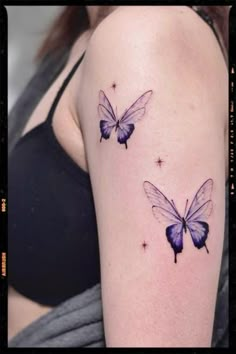 Colorful Purple Butterfly Tattoos - Tattoo Inspiration Goonies Tattoo, Staff Tattoo, Pagoda Tattoo, Music Staff Tattoo, Fiction Tattoo, Enso Tattoo, Snowboard Tattoo, Tattoos Feather, Tattoos Feminine