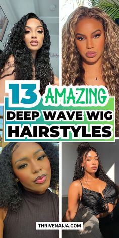 🌿 Embrace your natural beauty with sophisticated deep wave wig hairstyles. Our article outlines the best styles that blend seamlessly with your everyday or party looks. Check it out and make sure to save this pin for your style refresh! 🌾