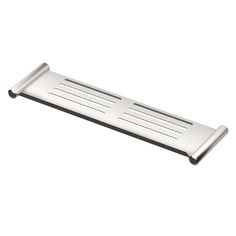 a stainless steel shelf with four bars on the bottom and one bar in the middle