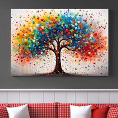 Abstract tree wall art print, oil paint tree painting wall art canvas print, Afremov style wall art abstract print for living room decoration picture canvas print ready to hang arrived framed and ready to hang. easy to hang. This high-quality canvas print is perfect for: * Living rooms * Bedrooms * Offices * Entryways Features: * High-quality canvas print * Available in a variety of sizes * Ready to hang * Made in the USA - Ships from Florida ABOUT OUR CANVASES: The canvas is a museum-quality po Painting Two Canvases, Abstract Trees, Modern Wall Art Canvas, Abstract Tree, Contemporary Abstract Art, Tree Canvas, Tree Wall Art, Painting Wall Art, Wall Art Abstract