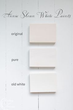 three pieces of white paint sitting on top of each other