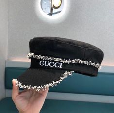 Gucci Hat Outfit Women, Trendy Caps, Black Dress Style, Girl Korean, Fashion Shoes Heels