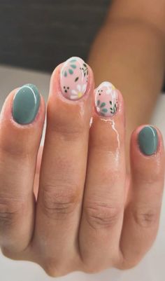 Birthday Nail, Western Nails, Colourful Nails, Nail Goals, Cute Short Nails, Nice Nails, Short Acrylic, Nail Idea, Short Nail