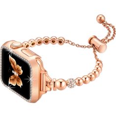 PRICES MAY VARY. 💎Dilando Patent: Newest Patent Pavé Beaded Design in 2022. 💖It is for 38mm ONLY, for Apple watch Series 3/2/1. 💝Apple Watch Band & Bumper ONLY, no screen protector. [⌚Band Compatibility]: This rose gold bling slim Apple watch band with bumper for women can match all Apple watch models, it is compatible with Apple Watch Series 8, SE2, Series 7, Series 6, SE, Series 5, Series 4, Series 3, Series 2, Series 1. [💎Dressy Jewelry Design]: Cute stylish metal drops of dew style desig Rose Gold Apple Watch Band As Gift, Rose Gold Apple Watch Band Gift, Rectangular Rose Gold Apple Watch Band Gift, Adjustable Rose Gold Bracelet Strap Apple Watch Band, Trendy Adjustable Rose Gold Watch Accessories, Apple Watch Bracelet Band, Dressy Jewelry, Band Ideas, Apple Watch Bracelets