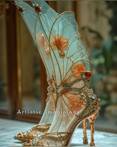 Whimsical Shoes, Fairy Shoes, By Any Means Necessary, Clothing Design Sketches, Ready For Halloween, Fantasy Gowns, Fancy Shoes, Fairytale Dress