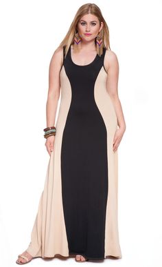 Colorblock Maxi Dress | ELOQUII.com Plus Size Fashion For Women Summer, Colorblock Maxi Dress, 1920s Fashion Women, Big Girl Clothes, Color Block Maxi Dress, Prom Dress Plus Size, فستان سهرة, Curvy Plus Size, Curvy Girl Outfits