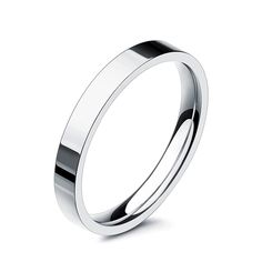 Polished rings will give off a warm metallic shine and can strengthen your personality. Plain rings don't have the sparkle of diamond rings, but they have a beautiful meaning of simplicity and sincerity. Available in silver, gold, and black.