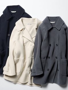 - Versatile half-length design goes with refined and casual outfits.  - The images shown may include colors that are not available.  Product ID: 472505 Uniqlo Store, Coat Style, Woolen Coat, Styling Ideas, Helmut Lang, Double Face, Coat Fashion, Online Purchase, Uniqlo