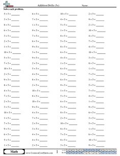 the addition worksheet is shown with two numbers and one place for each number