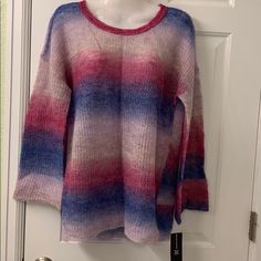 Size L,27%Wool,37%Mohair And 46% Nylon.Flared Sleeve. Long Sleeve Shrug, New Sweater, Embellished Sweaters, Layered Sweater, Metallic Sweater, Ruffle Sweater, Fringe Sweater, Sequin Sweater, Long Sleeve Pullover Sweater