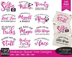 Makeup Bag Svg, Makeup Bag Quote, Movie Character Quotes, Makeup Svg, Bag Quotes, Canvas Makeup Bag, Makeup Help, Meant To Be Quotes, Character Quotes