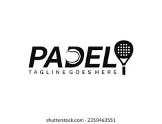 the logo for padel is made up of two tennis rackets with different shapes and sizes