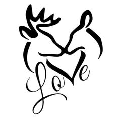 the word love written in cursive writing with a stylized image of a man and woman