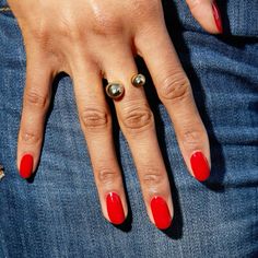 As Julia Diogo said, "feminine" red nail-art designs will be big next year. You can also opt for a block red shade for a serious statement.
#nailtrends #rednails Red Cnd Shellac Nails, Cnd Wildfire Shellac, Cnd Shellac Red Colors, Cnd Red Shellac Colors, Shellac Red Nails, Harriet Westmoreland Nails, Bright Red Gel Nails, Red Nails Shellac, Cnd Wildfire