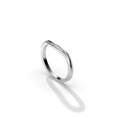 a white gold ring with diamonds on it