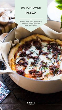 Dutch Oven Pizza Dutch Oven Pizza, Campfire Pizza, Pizza Games, Oven Pizza, Pizza Kitchen, Perfect Pizza, Pizza Bake, How To Make Pizza, Pizza Stone