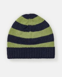 Jersey knit striped children's hat with ribbed finish. 100% baby alpaca | dry clean only Proudly fair-trade made in Peru. Cashmere is not environmentally friendly and many people are allergic. Alpaca is sustainably sourced, easy on the environment, and hypoallergenic. Its fibers are also longer, and is less likely to pill. It even traps and releases heat, since it’s a smart fiber. Charlie Hat, Baby Knit Hat, Alpaca Baby, Childrens Hats, Beautiful Color Combinations, Knitting For Kids, Baby Alpaca, Alpaca Wool, Baby Knitting