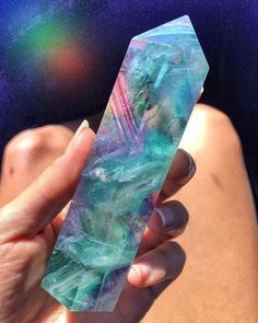 Rainbow fluorite with multiple colors #Crystals #Gemstones Sugilite Crystal, Crystal Tattoo, Crystal Vibes, Fluorite Crystal, Rainbow Fluorite