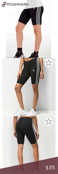 Adidas Shorts, Adidas Black, Biker Shorts, Black Adidas, Adidas Women, Adidas Originals, Black White, Adidas, Womens Shorts