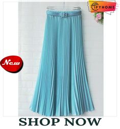 New Summer Women Ladies Elegant Long Skirt Retro Maxi Chiffon High Waist Solid Casual Pleated Beach Long Skirt Sundress Long Pleated Vacation Skirt, Pleated Long Skirt For Vacation, Pleated Long Beach Skirt, Pleated Flared Skirt For Vacation, Casual Pleated Maxi Skirt For The Beach, Elegant Pleated Maxi Skirt For Vacation, Casual Pleated Maxi Skirt For Vacation, Chic Pleated Beach Skirt, Solid Pleated Skirt For Beach