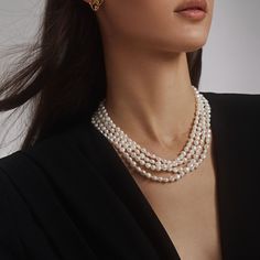 Double strand freshwater cultured button pearl necklace in an opera length finished with a 14k gold-filled toggle clasp, doubled up for a shorter, layered look. Formal Multi-strand Pearl Necklace With Charm, Elegant Multi-strand Pearl Necklace For Evening, Classic Multi-strand Pearl Necklace With Charm, Classic Multi-strand Pearl Necklace, Classic Multi-strand Jewelry, Elegant Multi-strand Pearl Necklace For Formal Occasions, Classic Multi-strand Jewelry With Pearl Charm, Elegant Multi-strand Pearl Necklace With Charm, Classic Multi-strand Pearl Necklace For Party