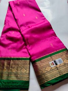 Item...Kanchipuram silk saree Fabric....Pure Silk Work...Golden jari weaving work Length...Saree 5.5 MTR Bp..1 MTR Colour...Red with green Care...Dry wash Ceremonial Paithani Silk Saree With Pallu, Ceremonial Pink Saree With Cutdana, Pink Saree With Cutdana For Ceremonial Occasions, Ceremonial Pink Saree With Zari Weaving, Ceremonial Dola Silk Saree With Pallu, Ceremonial Pink Katan Silk Saree, Pink Katan Silk Traditional Wear For Ceremonial Occasions, Ceremonial Pink Katan Silk Traditional Wear, Ceremonial Paithani Silk Saree With Meenakari