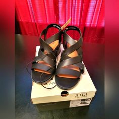 Black Sandal New With Tags. Shoes Color, Black Sandals, A Black, Size 7, Sandals, Tags, Women Shopping, Color, Black