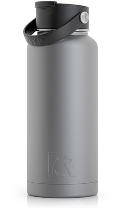 Dishwasher Safe. Double wall vacuum insulation. No sweat exterior. RTIC Outdoors 32-fl oz Stainless Steel Insulated Water Bottle- Graphite | 9652 Insulated Stainless Steel Water Bottle, Insulated Water Bottle, Insulation, Dishwasher Safe, Exterior