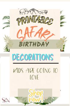 Are you throwing a safari themed birthday party？ check out these adorable safari art printables that you can use as cake topper. They can also be used as safari decorations or as safari gift tags. head over to my Etsy shop for printable art