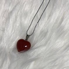 Red Gemstone Heart Pendant Necklace, Spiritual Red Necklace With Heart Charm, Healing Necklace With Heart Pendant Charm, Healing Necklace With Heart Pendant, Red Spiritual Necklace With Heart Pendant, Red Heart Pendant Necklace With Spiritual Style, Red Heart Pendant Necklace In Spiritual Style, Spiritual Red Heart Pendant Necklace, Heart-shaped Gemstone Healing Necklace