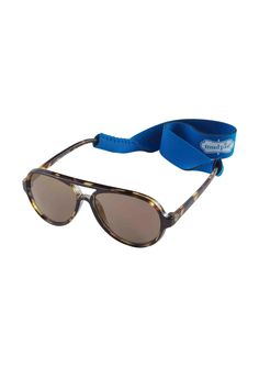 This pair of sunglasses feature tortoise and blue details. It comes with a removable neoprene neck strap and is intended for ages 0-2 years. Pastic UV400 Protection Adjustable Sunglasses With Uv Protection For Outdoor, Adjustable Brown Sunglasses With Mirrored Lenses, Adjustable Aviator Sunglasses With Uva Protection For Beach, Outdoor Sunglasses With Mirrored Lenses And Adjustable Fit, Adjustable Aviator Sunglasses With Mirrored Lenses For Beach, Adjustable Sunglasses With Mirrored Lenses For Outdoor, Adjustable Outdoor Sunglasses With Mirrored Lenses, Adjustable Mirrored Sunglasses For Outdoor, Adjustable Sunglasses With Uv Protection For Outdoor Activities