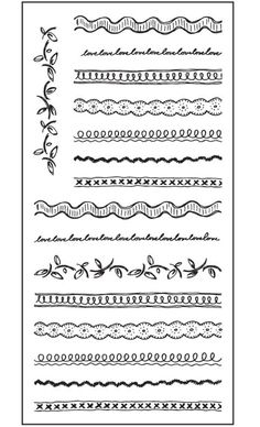 a set of decorative borders and dividers