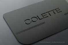 the name colette is engraved on an electronic device's back cover and side panel