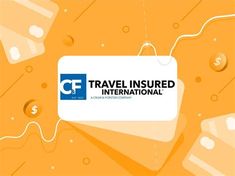 the travel insured international logo on an orange background