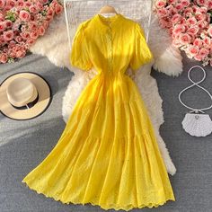 Materials: other Size: m, l Color: yellow, khaki, black Collar Maxi Dress, Elegant Party Dresses, Bubble Sleeve, Elegant Skirt, Elegant Party, Long Sleeve Turtleneck, Long Skirt, We Need, Pleated Skirt